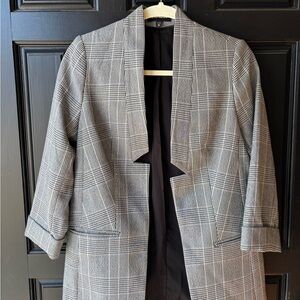 Express Gray Plaid Blazer